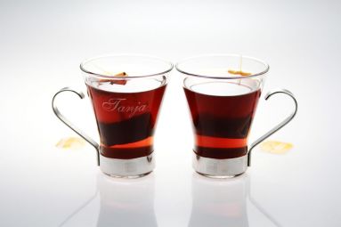 Teeglas-Set mit Gravur