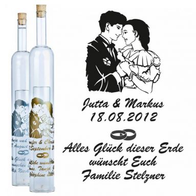 Geldgeschenk zur Hochzeit mit Glckwunschgravur
