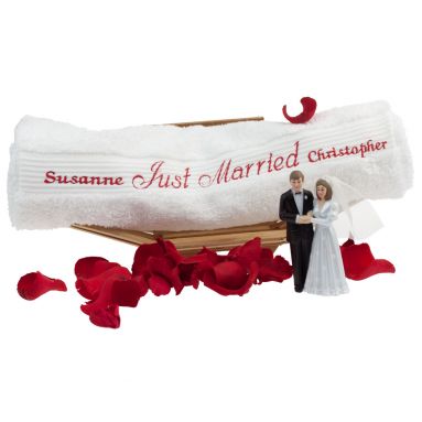 Hochzeits Handtuch "Just Married"