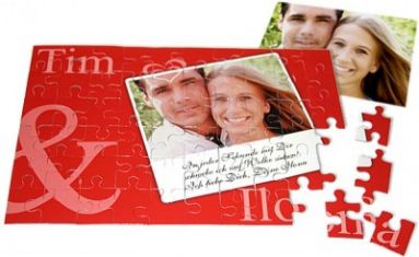 Liebes-Puzzle mit Wunschfoto