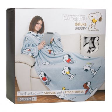 Snoopydecke mit rmeln und groer Tasche