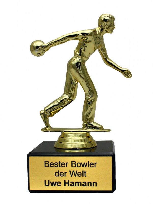 Bowling-Pokal mit Wunschgravur . GOBI