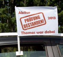 Autofahne Abitur - mit Name und Jahreszahl