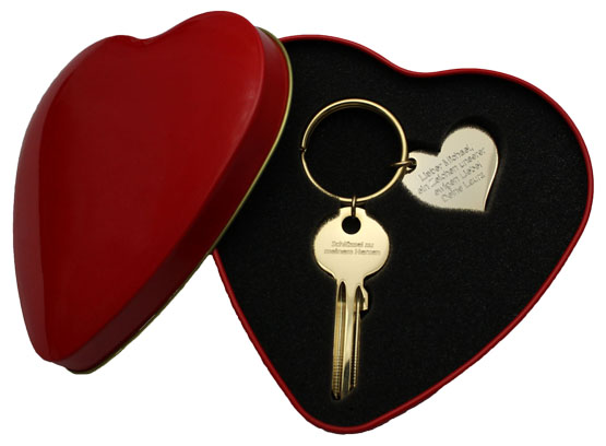 Schlüssel zu meinem Herzen Flitterwochen Brautpaar Urlaub Geschenk mit Gravur